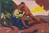 Moritz Melzer, Figurengruppe (Biblische Szene), 1920, Monotype