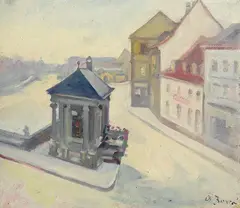 Otto Beyer, Stadtansicht, 1940, Oil