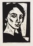 Reinhard Hilker, Wandervogelmädel, 1923, Woodcut