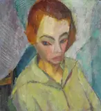 Josefine Mühlen-Schmid, Mädchenbildnis, 1918, Oil on canvas