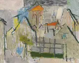Hans Szym, Dorfansicht, 1932, Oil