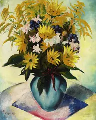 Tommi Parzinger, Blumenstillleben, 1918, Oil