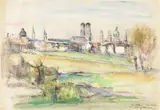 Friedrich Ludwig, Stadtansicht von München, 1956, Watercolour