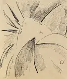 Curt Ehrhardt, Palmensonntag, 1919, Pen and India ink drawing