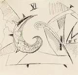 Curt Ehrhardt, Zeichnung VI, 1920, Pen and India ink drawing