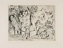 Bernhard Hoetger, Sodom und Gomorrha (Brennende Stadt), 1923, Etching