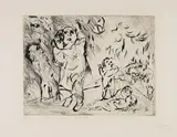 Bernhard Hoetger, Sodom und Gomorrha (Brennende Stadt), 1923, Etching