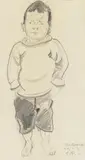 Tina Bauer-Pezellen, Junge, 1923, Chalk drawing