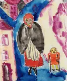 Lis Bertram-Ehmsen, Der kleine Krüppel, 1918, Watercolour