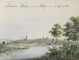 Elb-Reise von Dresden nach Hamburg by Johann Joachim Faber, 1816, Pencil drawing, sold Oct 2008