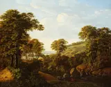 Carl (Karl) Dahl, Rheinische Landschaft, 1856, Oil on canvas