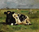 Thomas Herbst, Ruhende Kuh, 1900, Oil
