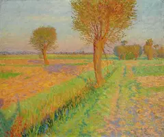Ernst Wilhelm Eitner, Abend in den Feldern von Allermöhe, 1900, Oil on canvas