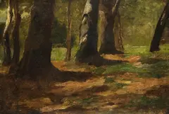 Thomas Herbst, Waldszene, 1900, Oil