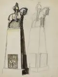 Franz von Stuck, Studie zu einem Reiterdenkmal