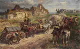 Anton Hoffmann, Heereszug im Dreissigjährigen Krieg, 1920, Oil on canvas