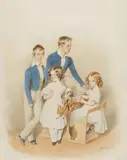 Josef Kriehuber, Vier Geschwister