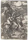 Albrecht Durer, Die Entführung auf dem Einhorn (Der Raub der Proserpina), 1516, Etching on iron