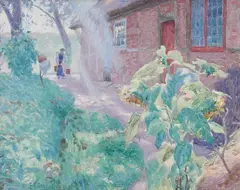 Ernst Wilhelm Eitner, Rauchkate in Vierlande, 1920, Watercolour
