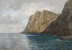 Hans Bohrdt, Nordkap, 1905, Tempera