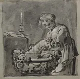 Leonard Bramer, 3 Blätter: Biblische Darstellungen, Brush and India ink drawing