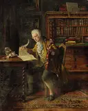 Johann Hamza, Der Musikfreund, Oil on panel