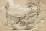 Eduard Agricola, Corpo di Cava, 1844, Pencil drawing