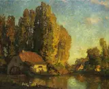 Carl Jutz d. J., Mühlteich, 1900, Oil on canvas