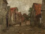 Rudolf Höckner, Dorfstraße, 1910, Oil