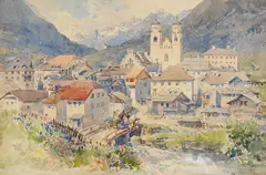 Steinach am Brenner by Edward Theodore Compton, Watercolour, sold Oct 2008