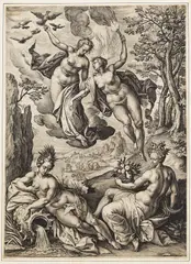 Johan Wierix, Die Vier Elemente, 1601, Engraving