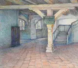 Bertha Schrader, 2 Blätter: Innenansicht von Kloster Lüne. Klosterbibliothek von Ratzeburg, Watercolour