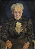 Eduard Kasper Hopf, Porträt einer alten Dame, 1922, Oil on canvas