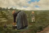 Ernest Chateignon, Auf dem Felde, 1880, Oil on panel
