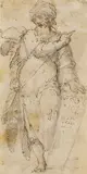 Gerard van Groeningen, Zugeschrieben - Moses, Pen and ink drawing
