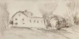 Franz von Stuck, Zugeschrieben - 2 Blätter: Armstudie. Landschaft (Geburtshaus in Tettenweis?)