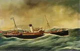 Harry J. Jansen, Englischer Dampfer "Staveley", 1923, Oil on canvas