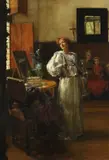 Satisfaction by Laura Theresa Alma-Tadema, 1890, Oil on panel, sold Apr 2008