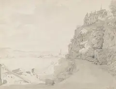 Ernst Fries, Apollinarisberg und Remagen, 1821, Pencil drawing