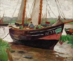 Thomas Herbst, Finkenwerder Kutter, 1900, Oil