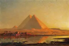 Ernst Koerner, Die Pyramiden von Gizeh, 1909, Oil on canvas