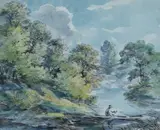 Johann Georg von Dillis, Zugeschrieben - Landschaft mit Flusslauf