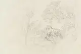 Josef Rebell, Blick auf Ischia, 1815, Pencil drawing