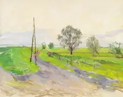 Julius von Ehren, Blick ins Alte Land, 1900, Oil on canvas
