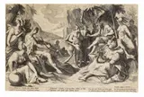 Claes Jansz Clock, Urteil des Midas, 1589, Engraving