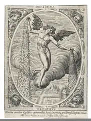 Crispijn de Passe d. Ä., Die vier Windrichtungen: Eurus, Auster, Zephyrus, Boreas, 1597, Engraving