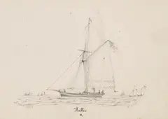 Themistockles von Eckenbrecher, 6 Bll.: Schiffsdarstellungen, Pencil drawing