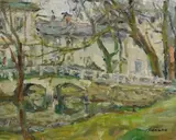 Albert Feser, Baron Voght-Haus im Jenisch Park - Klein Flottbek, 1960, Oil