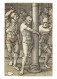 Lucas van Leyden, Geisselung Christi, 1521, Engraving