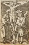 Christus am Kreuz by Albrecht Durer, 1511, Engraving, sold Apr 2008
